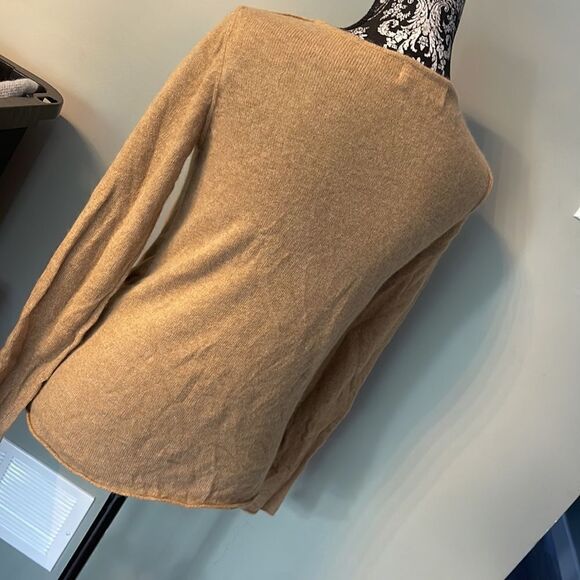 PLY Cashmere Womens Camel Longsleeve Top NEW - Picture 3 of 4